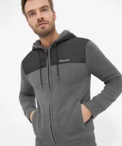 Bench. Funktionsjacke »Dillo« Eleganter Rippstrick, Stickerei Schwarz, Charcoal Marl -Günstiges Bench Geschäft 12166616 e0bf 5bd1 a078 5fe14adfb2b0