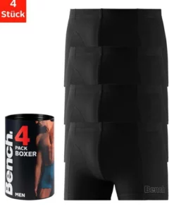 Bench. Boxer (4 Stück) in der Dose Navy | anthrazit-meliert | rot | schwarz, Blau | anthrazit-meliert | petrol | bordeaux, Schwarz, Schwarz | türkis | orange | lila -Günstiges Bench Geschäft 12794c32 f0f1 55bd 96be 0fd658e62d41