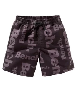 Bench. Badeshorts, mit allover Logodruck Grün, Blau, Schwarz