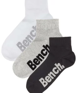 Bench. Kurzsocken (3-Paar) mit bequemen Rippbündchen Schwarz | weiß | grau, Schwarz, Jeans -Günstiges Bench Geschäft 15007750