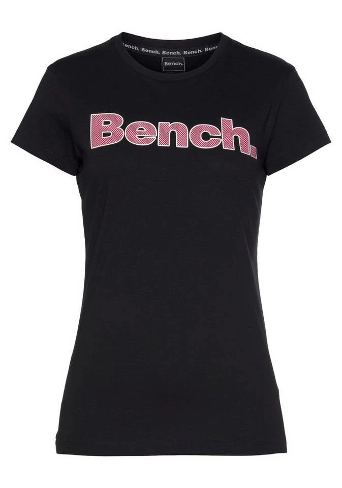 Bench. Rundhalsshirt »LEORA« mit frontalem Logodruck Black, White 5 Bench. Rundhalsshirt »LEORA« mit frontalem Logodruck Black, White – Bild 3