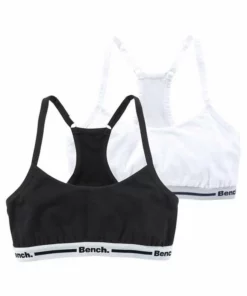 Bench. Bustier (Packung, 2 Stück) Mädchen - verstellbarer Ringerrücken Weiß | grau-meliert, Schwarz | weiß -Günstiges Bench Geschäft 16145783