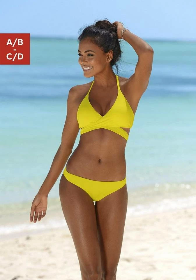 Bench. Triangel-Bikini in Wickeloptik Pink, Gelb, Schwarz 8 Bench. Triangel-Bikini in Wickeloptik Pink, Gelb, Schwarz – Bild 6