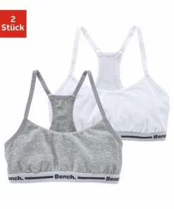 Bench. Bustier (Packung, 2 Stück) Mädchen - verstellbarer Ringerrücken Weiß | grau-meliert, Schwarz | weiß -Günstiges Bench Geschäft 16802422