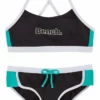 Bench. Bustier-Bikini mit Kontrastdetails Schwarz-mint, Blau-pink -Günstiges Bench Geschäft 17299431