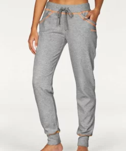 Bench. Relaxhose mit kontrastfarbenen Nähten Hellgrau-orange, Anthrazit-petrol, Schwarz-rubinrot -Günstiges Bench Geschäft 17791327