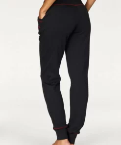 Bench. Relaxhose mit kontrastfarbenen Nähten Hellgrau-orange, Anthrazit-petrol, Schwarz-rubinrot -Günstiges Bench Geschäft 17791627