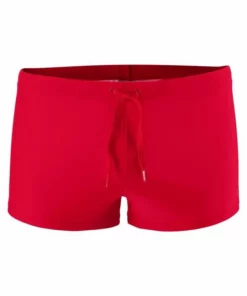 Bench. Boxer-Badehose, mit Logodruck Marine, Schwarz, Rot