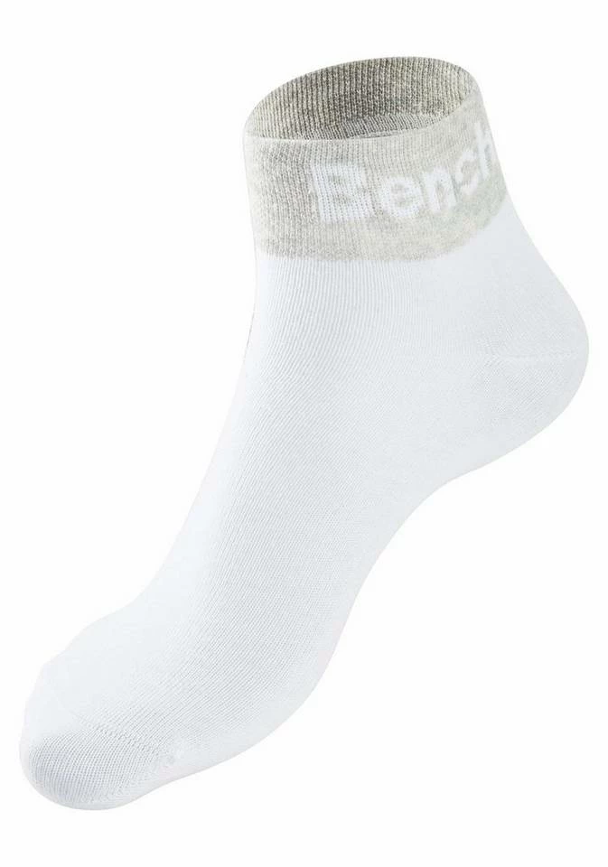 Bench. Kurzsocken (8-Paar) mit eingestricktem Schriftzug am Bündchen 2 x schwarz | 2 x weiß | 2 x hellgrau-meliert | 2 x blau, Schwarz 5 Bench. Kurzsocken (8-Paar) mit eingestricktem Schriftzug am Bündchen 2 x schwarz | 2 x weiß | 2 x hellgrau-meliert | 2 x blau, Schwarz – Bild 3