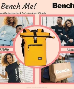 Bench. Freizeitrucksack »D2ORI308Y Bench Business-Rucksack 38x56x13« (Businessrucksack), Damen, Herren, Jugend Businessrucksack, Freizeitrucksack PU, Kunststoff, gelb, Größe ca. 47/56cm -Günstiges Bench Geschäft 1be126c1 2136 57bd 9423 e07a38daa49a
