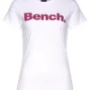 Bench. Rundhalsshirt »LEORA« mit frontalem Logodruck Black, White