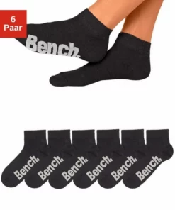 Bench. Kurzsocken (6-Paar) mit komfortablem Rippbündchen Schwarz, Schwarz | weiß | grau -Günstiges Bench Geschäft 20057598