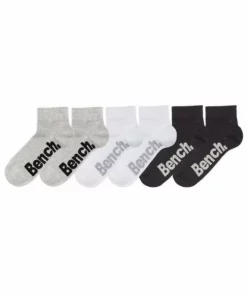 Bench. Kurzsocken (6-Paar) mit komfortablem Rippbündchen Schwarz, Schwarz | weiß | grau -Günstiges Bench Geschäft 20306935