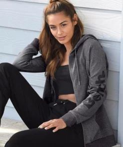 Bench. Kapuzensweatjacke meliert mit Logodruck Anthrazit-meliert, Hellgrau-meliert -Günstiges Bench Geschäft 21025014