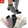 Bench. Kurzsocken (5-Paar) im Streifendesign -Günstiges Bench Geschäft 21385822