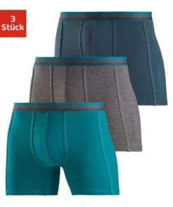 Bench. Langer Boxer (3 Stück) sportiv Dunkelpetrol | anthrazit-meliert | petrol, Bordeaux | grau-meliert | rot, Blau | schwarz | marine -Günstiges Bench Geschäft 23367171