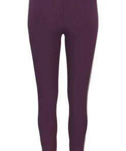 Bench. Leggings mit Logodruck in Metalloptik Schwarz, Aubergine -Günstiges Bench Geschäft 24149583