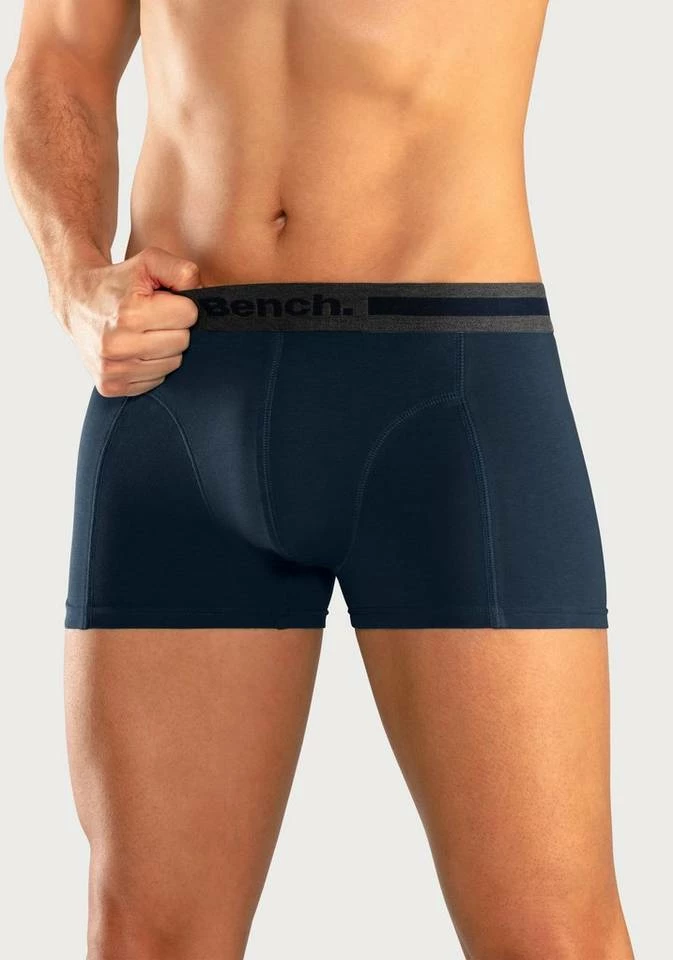 Bench. Boxer (4 Stück) mit Overlock-Nähten vorn Schwarz-anthrazit-meliert, Rot | grau-meliert | navy | schwarz, Blau | bordeaux | anthrazit | petrol, Navy-blau | navy-grau-meliert | navy-rot | navy-weiß 21 Bench. Boxer (4 Stück) mit Overlock-Nähten vorn Schwarz-anthrazit-meliert, Rot | grau-meliert | navy | schwarz, Blau | bordeaux | anthrazit | petrol, Navy-blau | navy-grau-meliert | navy-rot | navy-weiß – Bild 19