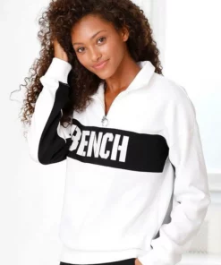 Bench. Sweatshirt »Contrast« im Color-Blocking Design mit Logoprint Grau-meliert-pfirsich, Navy-pink, Weiß-schwarz -Günstiges Bench Geschäft 2bbfce8c debd 5e9d 87c1 6548e1da8868