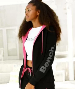 Bench. Kapuzensweatjacke mit kontrastfarbenen Details Grau-meliert, Mint-meliert, Blau-meliert, Schwarz -Günstiges Bench Geschäft 2d2a1e1e 58a1 5551 9795 f53ba66c62ed