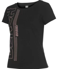 Bench. T-Shirt mit senkrechtem Logodruck Altrosa, Grau, Schwarz -Günstiges Bench Geschäft 2f72cfca 60fd 591b b8a4 65060ef837dc