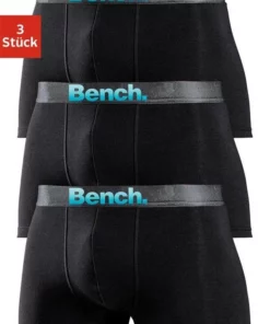 Bench. Boxer (3 Stück) mit Logo Webbund Türkis | marine | blau, Anthrazit | schwarz | grau-meliert, Schwarz -Günstiges Bench Geschäft 30760417