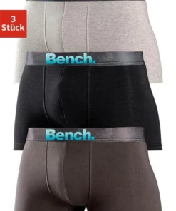 Bench. Boxer (3 Stück) mit Logo Webbund Türkis | marine | blau, Anthrazit | schwarz | grau-meliert, Schwarz -Günstiges Bench Geschäft 30760669