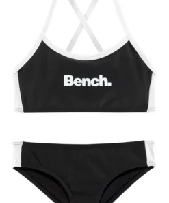 Bench. Bustier-Bikini mit gekreuzten Trägern Blau-weiß, Türkis-schwarz, Pink-schwarz, Schwarz-weiß -Günstiges Bench Geschäft 31421467