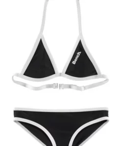 Bench. Triangel-Bikini mit Logoprint an Top und Hose Schwarz-weiß, Türkis-schwarz, Pink-schwarz -Günstiges Bench Geschäft 31422873