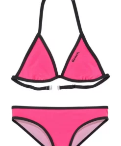 Bench. Triangel-Bikini mit Logoprint an Top und Hose Schwarz-weiß, Türkis-schwarz, Pink-schwarz