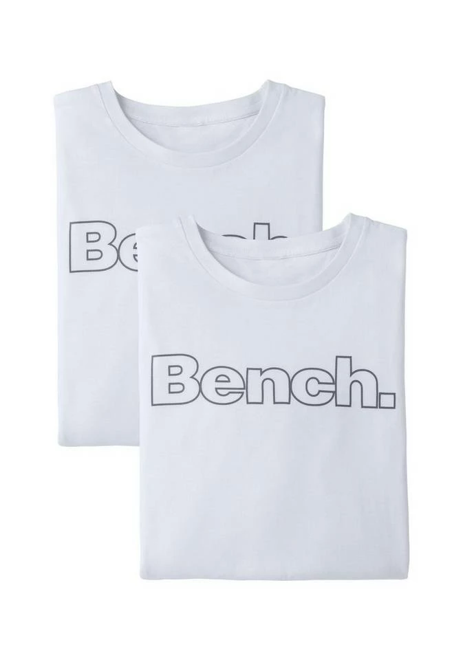 Bench. T-Shirt »Homewear« (2er-Pack) mit Bench. Print vorn Weiß | weiß, Petrol | schwarz, Grau-meliert | navy, Schwarz | schwarz 7 Bench. T-Shirt »Homewear« (2er-Pack) mit Bench. Print vorn Weiß | weiß, Petrol | schwarz, Grau-meliert | navy, Schwarz | schwarz – Bild 5