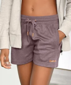 Bench. Relaxshorts mit kurzen Seitenschlitzen Mauve-meliert, Schwarz, Jeans-meliert, Beige-meliert -Günstiges Bench Geschäft 32650837