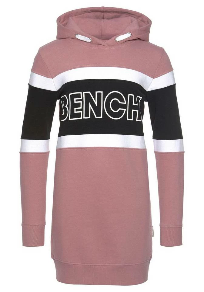Bench. Sweatkleid mit Kontrasteinsätzen und Kapuze 4 Bench. Sweatkleid mit Kontrasteinsätzen und Kapuze – Bild 2