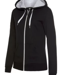 Bench. Kapuzensweatjacke »Contrast« mit Reißverschlusstasche am Ärmel Navy-pink, Grau-meliert-pfirsich, Schwarz-weiß -Günstiges Bench Geschäft 34282276