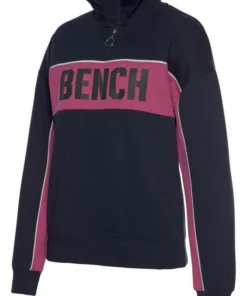 Bench. Sweatshirt »Contrast« im Color-Blocking Design mit Logoprint Grau-meliert-pfirsich, Navy-pink, Weiß-schwarz -Günstiges Bench Geschäft 34282296