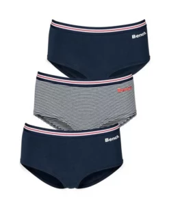 Bench. Hipster (3 Stück) mit weichem Webbündchen und kleinem Logodruck seitlich Rot, Marine -Günstiges Bench Geschäft 34505794