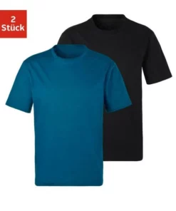 Bench. T-Shirt »Homewear« (2er-Pack) Basic in uni Weiß, Grau-meliert | navy, Petrol | schwarz -Günstiges Bench Geschäft 34850826