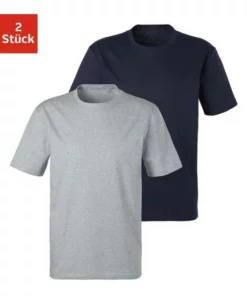 Bench. T-Shirt »Homewear« (2er-Pack) Basic in uni Weiß, Grau-meliert | navy, Petrol | schwarz -Günstiges Bench Geschäft 34851544