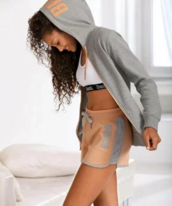 Bench. Sweatshorts »Contrast« mit kontrastfarbenen Einsätzen und Logodruck Schwarz-weiß, Pfirsich-grau-meliert, Navy-pink -Günstiges Bench Geschäft 35029489