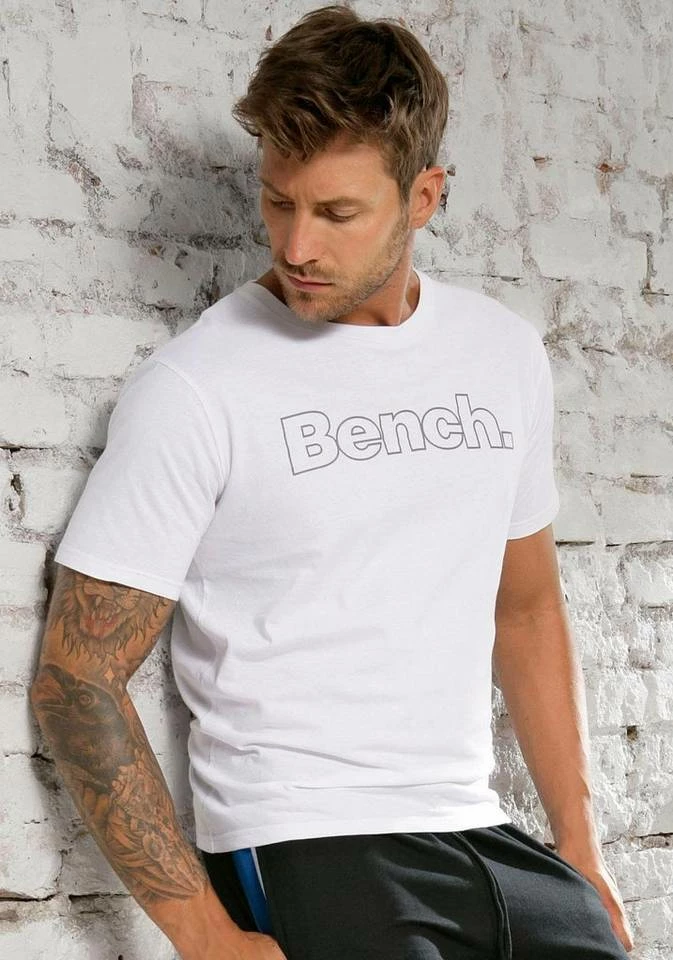 Bench. T-Shirt »Homewear« (2er-Pack) mit Bench. Print vorn Weiß | weiß, Petrol | schwarz, Grau-meliert | navy, Schwarz | schwarz 8 Bench. T-Shirt »Homewear« (2er-Pack) mit Bench. Print vorn Weiß | weiß, Petrol | schwarz, Grau-meliert | navy, Schwarz | schwarz – Bild 6
