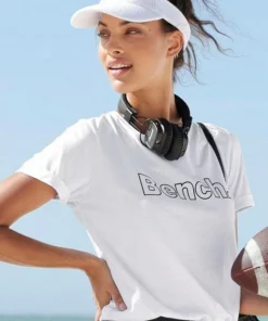 Bench. T-Shirt Schwarz | weiß, Rot | weiß, Hellgrau-meliert | weiß -Günstiges Bench Geschäft 35186604