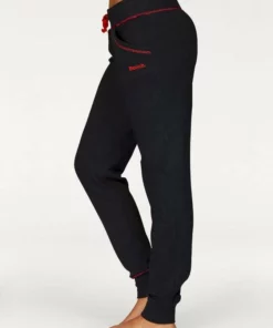 Bench. Relaxhose mit kontrastfarbenen Nähten Hellgrau-orange, Anthrazit-petrol, Schwarz-rubinrot -Günstiges Bench Geschäft 35888592