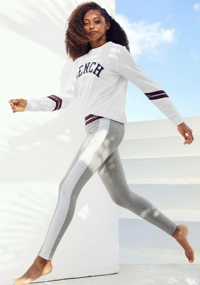 Bench. Sweatshirt mit Logo Tape an den Ärmeln Dunkelrosa-rosa, Weiß 8 Bench. Sweatshirt mit Logo Tape an den Ärmeln Dunkelrosa-rosa, Weiß – Bild 6