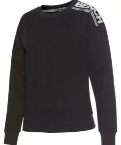 Bench. Sweatshirt mit Logodruck Grau, Schwarz, Altrosa -Günstiges Bench Geschäft 36a63509 052c 5cad b001 2f625b8ed956