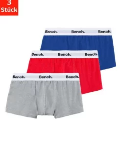 Bench. Boxer (3 Stück) Anthrazit + grau-meliert + navy, Türkis + petrol + navy, Blau + rot + grau-meliert -Günstiges Bench Geschäft 37211565