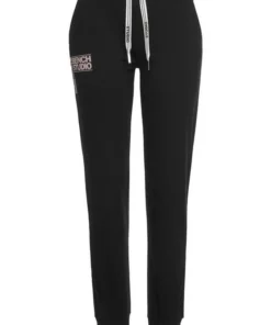 Bench. Jogginghose mit Logodruck Schwarz, Grau, Altrosa -Günstiges Bench Geschäft 37692768 972f 5f31 addb b49e727201c5