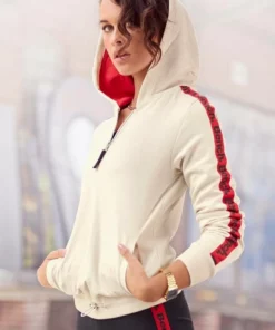 Bench. Kapuzensweatshirt mit Reißverschluss und regulierbaren Saum Ecru, Schwarz, Blau -Günstiges Bench Geschäft 3cfe326d 7503 5592 aded 5a56be0f8c5a