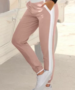 Bench. Sweathose mit Logodruck an den Taschen Schwarz-weiß, Mauve-weiß -Günstiges Bench Geschäft 3f541833 baff 58fb 98d5 624199df8f95