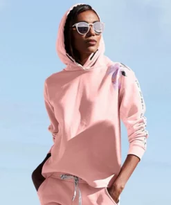 Bench. Hoodie mit bedrucktem Tape und Blumenprint Weiß, Schwarz, Rauchrosa -Günstiges Bench Geschäft 41e07796 7062 5e5c a6ac de2360c38105