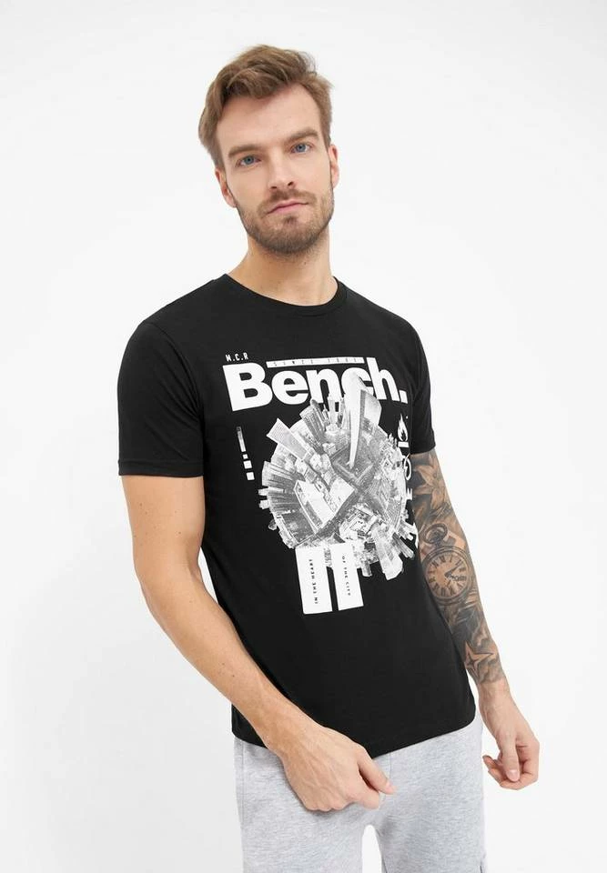 Bench. Kurzarmshirt »Fontaine« Schwarz, Grey marl 8 Bench. Kurzarmshirt »Fontaine« Schwarz, Grey marl – Bild 6